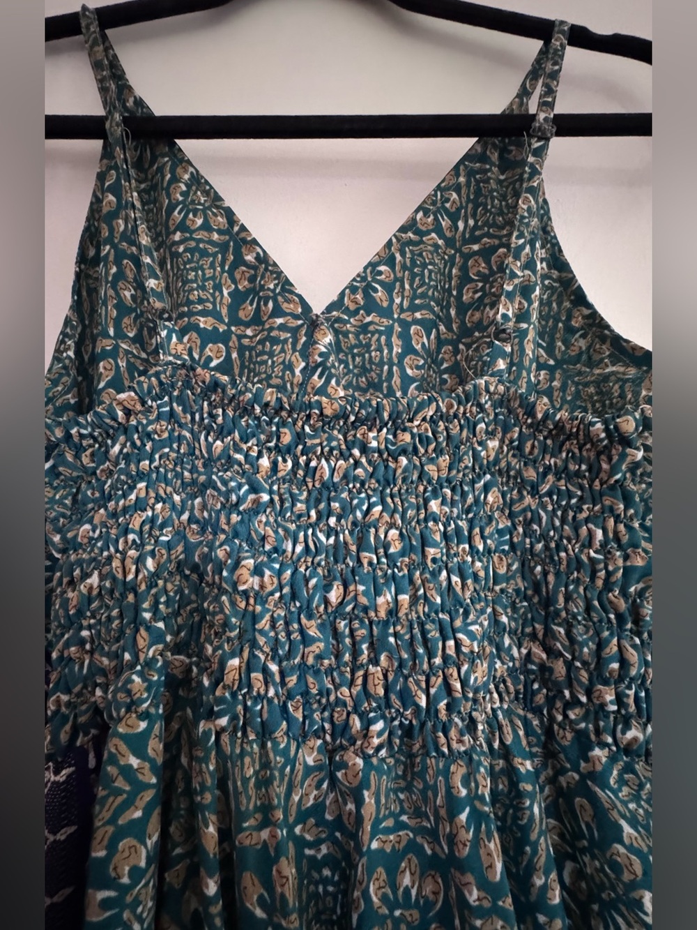 Sleeveless V-Neck Midi Dress in Teal Blue - Picture 9 of 9